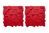 Акустические диффузоры Echoton Pixels StyroFoam Красный